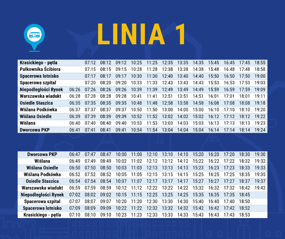 Rozkład jazdy linia 1